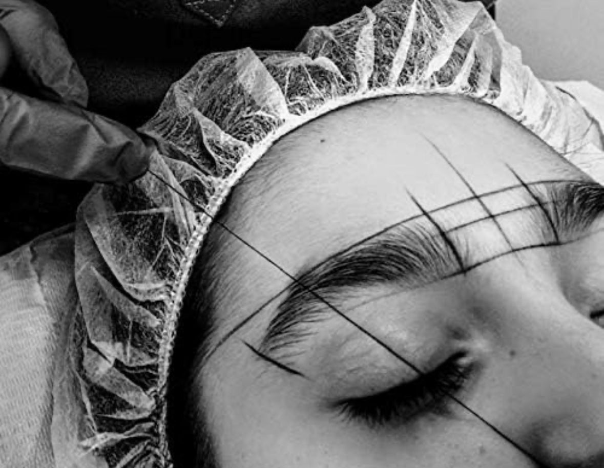 Pre-Inked Eyebrow Mapping String